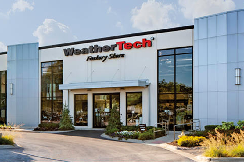 Front of WeatherTech Factory Store in Bolingbrook, IL